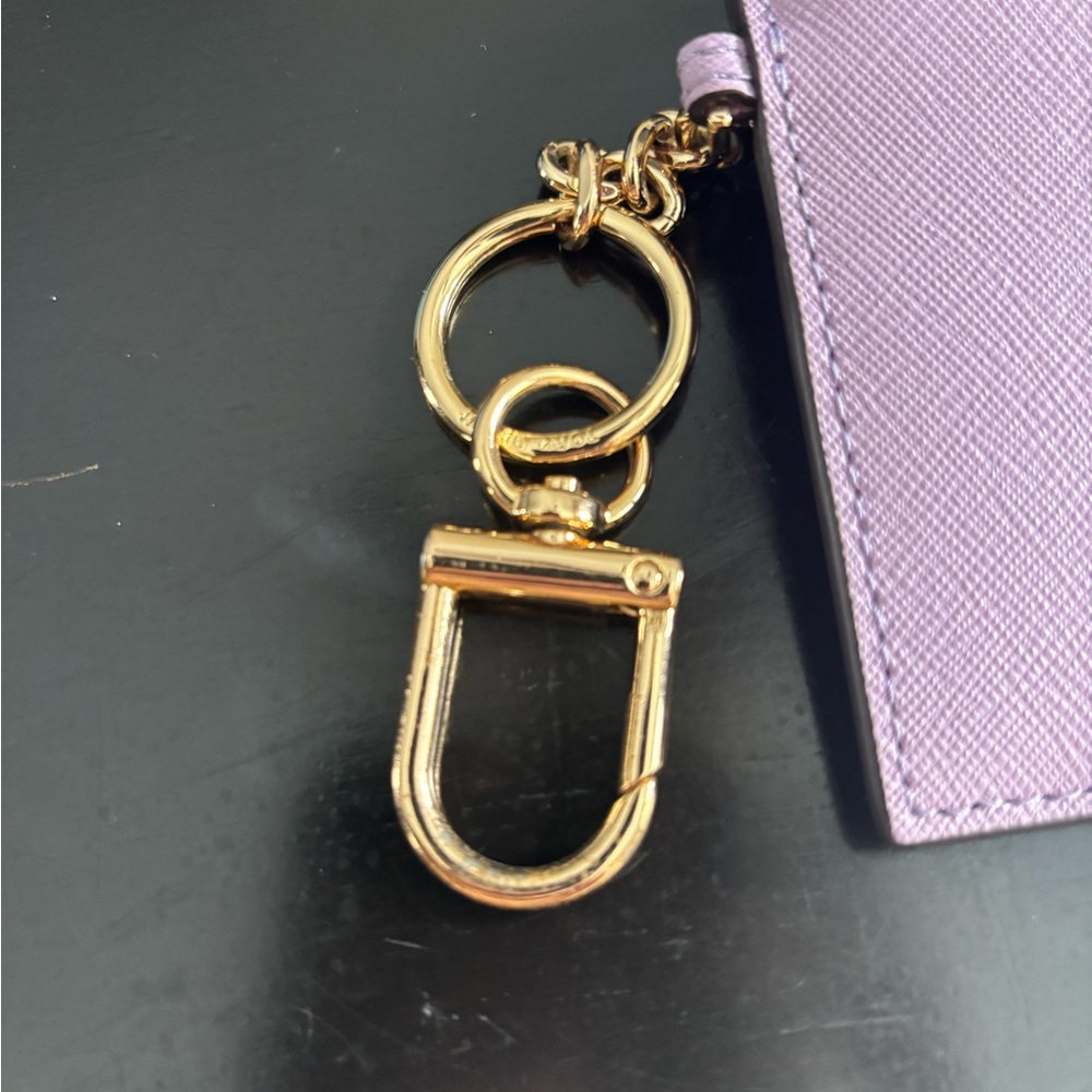 Tory Burch Lavender Card Holder with Gold Accents - Picture 2 of 4